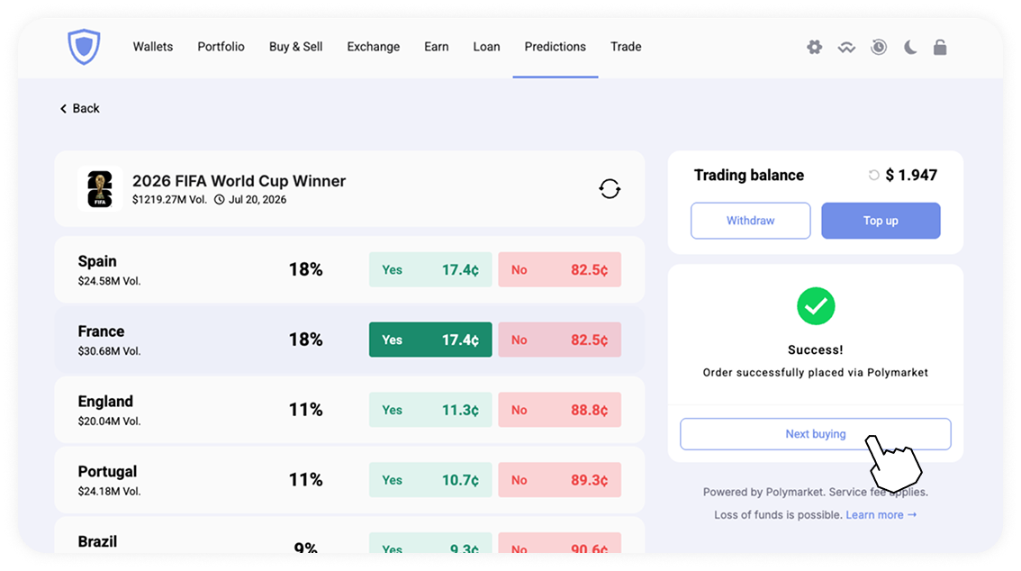 Track your predictions