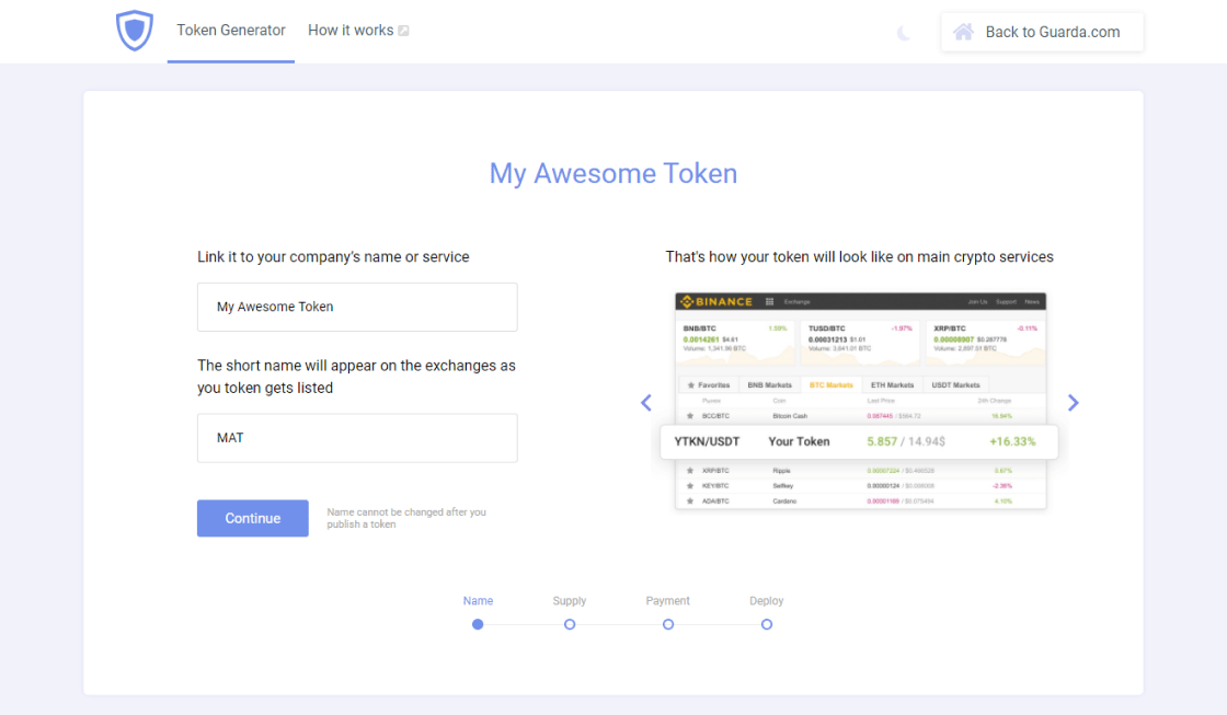 Create Tokens