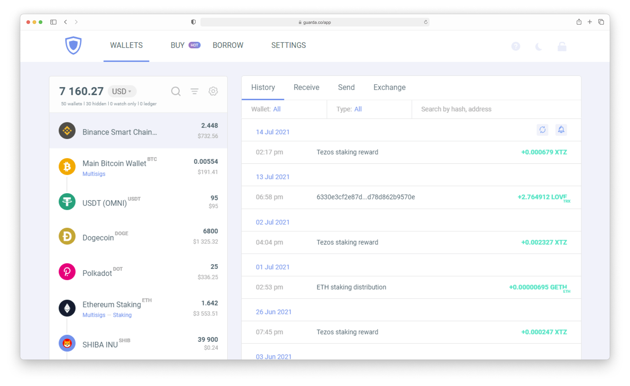 Online Guarda Wallet